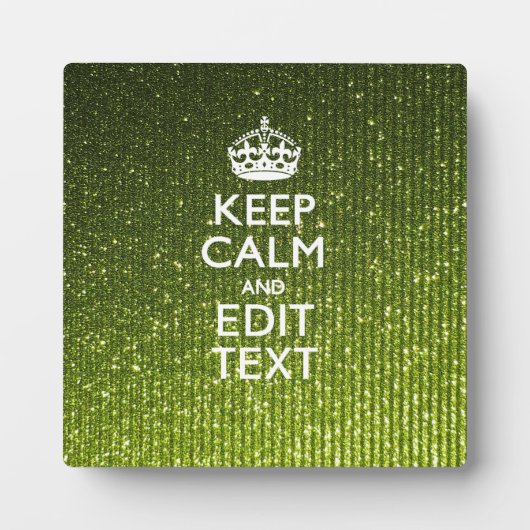 オリーブ保グ・グリーンCalm Your Text フォトプラーク (正面)