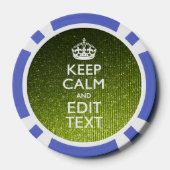 オリーブ保グ・グリーンCalm Your Text ポーカーチップ (裏面)