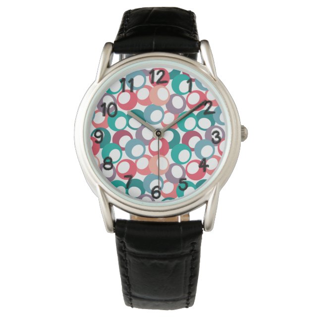 オリーブ円 腕時計 (正面)