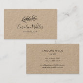 オリーブ分素朴岐クラフト名刺 名刺 (正面/裏面)