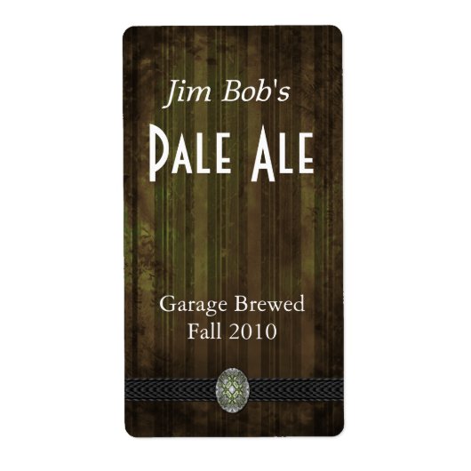 オリーブ動揺してグリーンホームメイドビアラベル ラベル (正面)