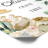 オリーブ名意味フローラブライダル誕生日ギフト ポスター (角)