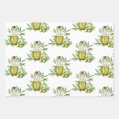 オリーブ地中海のラッピング紙 ラッピングペーパーシート (正面)