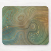 オリーブ層 |緑と自然金ゴールドインク瑪瑙 マウスパッド (正面)