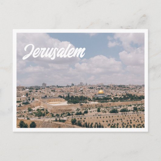 オリーブ山の写真 Jerusalem ポストカード (正面)