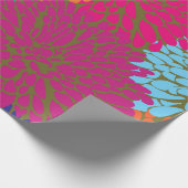 オリーブ数々のラッピング紙の色の菊 ラッピングペーパー (角)