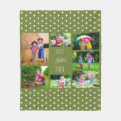 オリーブ最高のグリーン姉妹のコラージュ フリースブランケット (正面)