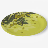 オリーブ木タパスパーティー ペーパープレート (アングル)