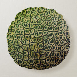 オリーブ木製ゲーターラウンドピロー ラウンドクッション