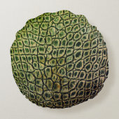 オリーブ木製ゲーターラウンドピロー ラウンドクッション (裏面)