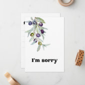 オリーブ枝すいません ノートカード (正面/裏面インサイチュ)