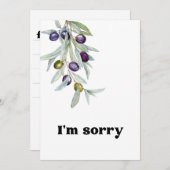 オリーブ枝すいません ノートカード (正面/裏面)