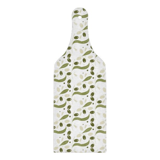 オリーブ枝のツリーパターン カッティングボード (正面)