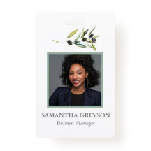 オリーブ枝カスタムのバッジと写真