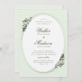オリーブ枝クラシック結婚ズ 招待状 (正面/裏面)