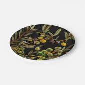 オリーブ枝ナプキンス – Dに最適地中海の ペーパープレート (アングル)