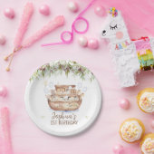 オリーブ枝ノアの箱舟ボーイズ1歳の誕生日 ペーパープレート (パーティー)