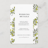 オリーブ枝パター結婚ンの詳細カード エンクロージャーカード (正面)