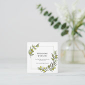 オリーブ枝フレーム結婚のWebサイトカード エンクロージャーカード (スタンド正面)