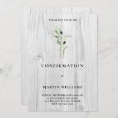 オリーブ枝木十字確認書 招待状 (正面/裏面)