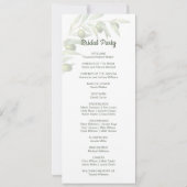 オリーブ枝水彩素朴結婚式 プログラム (裏面)