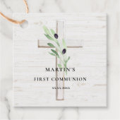 オリーブ枝白木十字第一聖餐式 フェイバータグ (正面)