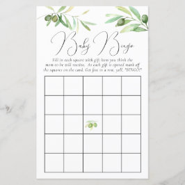 オリーブ枝赤ちゃんシャワービンゴゲーム