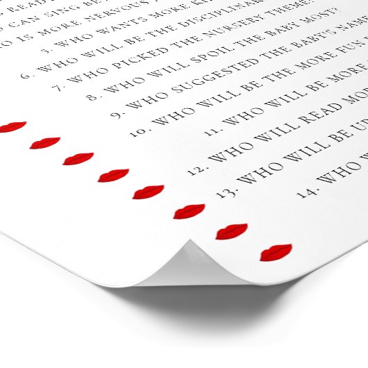 オリーブ枝赤ちゃんシャワーママまたはパパのゲーム ポスター (角)