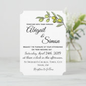 オリーブ枝。結婚式招待状。 招待状 (スタンド正面)