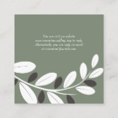 オリーブ枝、QRコードRSVP地中海の結婚 エンクロージャーカード (裏面)