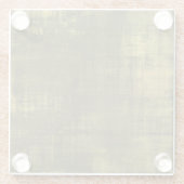 オリーブ水彩 - ガラスコースター (裏面)