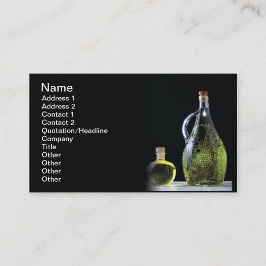 オリーブ油およびブランデー 名刺 (正面)