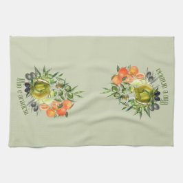 オリーブ油とオレンジ キッチンタオル