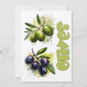 オリーブ油オーガニックビーガンボタニカルزيتون زيت 招待状 (正面)