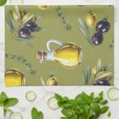 オリーブ油バイナターシャアメリカ キッチンタオル (折り畳み)