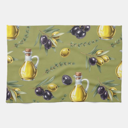 オリーブ油バイナターシャアメリカ キッチンタオル (横)
