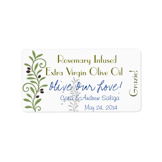 オリーブ油ラベルシール ラベル (正面)