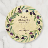 オリーブ油リースに愛素朴の結婚香り フェイバータグ (裏面)