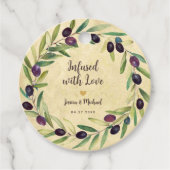 オリーブ油リースに愛素朴の結婚香り フェイバータグ (正面)