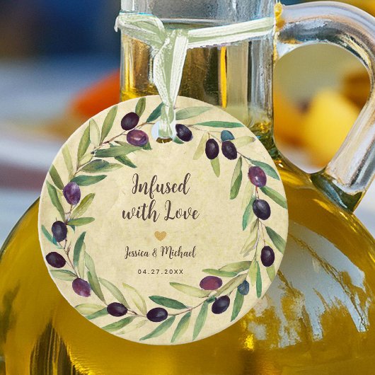 オリーブ油リースに愛素朴の結婚香り フェイバータグ