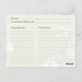 オリーブ油レシピカード ポストカード (裏面)