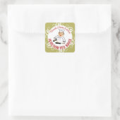 オリーブ油女性シェフキッチンまたは食品ギフトラベル ラウンドシール (バッグ)