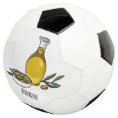 オリーブ油漫画イラストレーション サッカーボール (3/4)