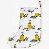 オリーブ油漫画イラストレーション スモールクリスマスストッキング (裏面)