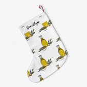 オリーブ油漫画イラストレーション スモールクリスマスストッキング (裏面 (吊り時))