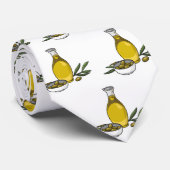 オリーブ油漫画イラストレーション ネクタイ (ロール)