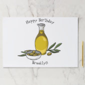 オリーブ油漫画イラストレーション ペーパーパッド (インサイチュ)