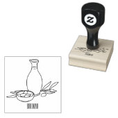 オリーブ油漫画イラストレーション ラバースタンプ (押印)