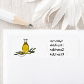 オリーブ油漫画イラストレーション ラベル (インサイチュ)