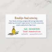 オリーブ油漫画イラストレーション 名刺 (正面)